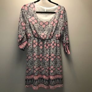 Pink blush maternity dress